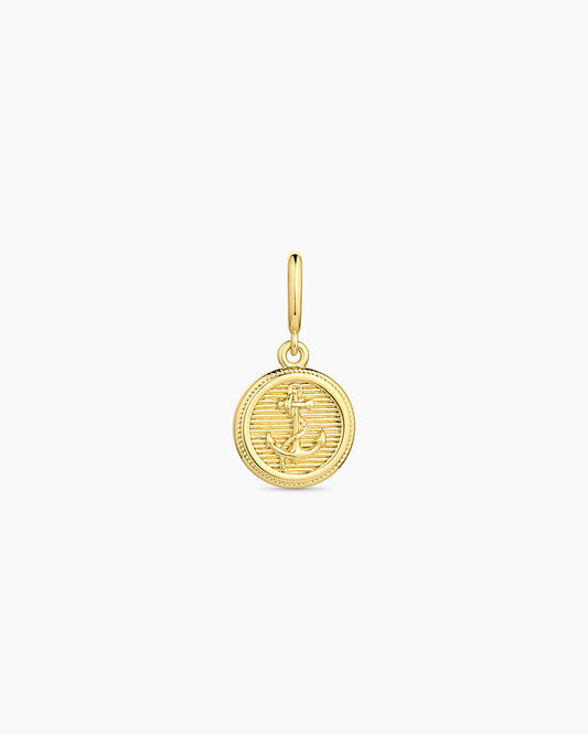 Anchor Coin Parker Charm || option::18K Gold Plated