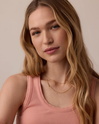 Wilder Alphabet Necklace Alphabet Necklace #B || option::18K Gold Plated, B