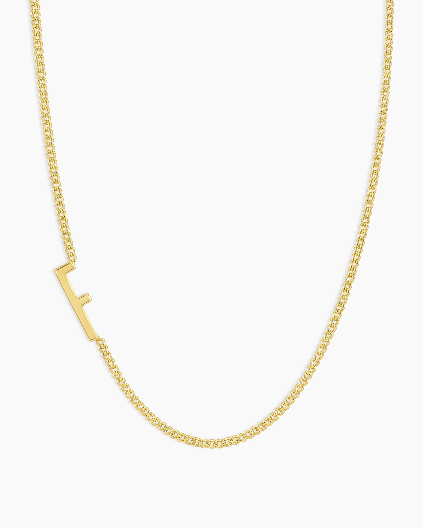 Wilder Alphabet Necklace Alphabet Necklace #F || option::18K Gold Plated, F