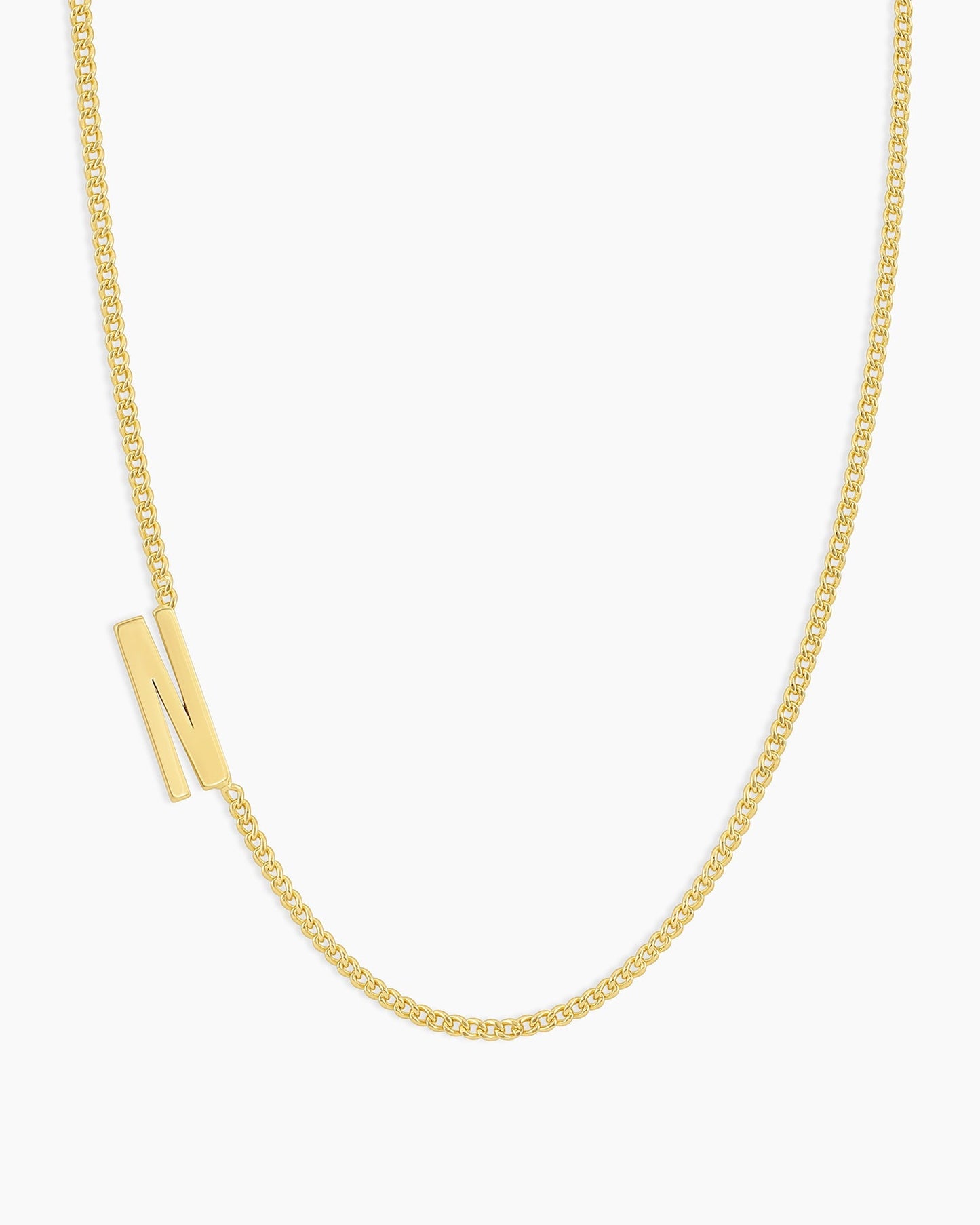 Wilder Alphabet Necklace Alphabet Necklace #N || option::18K Gold Plated, N