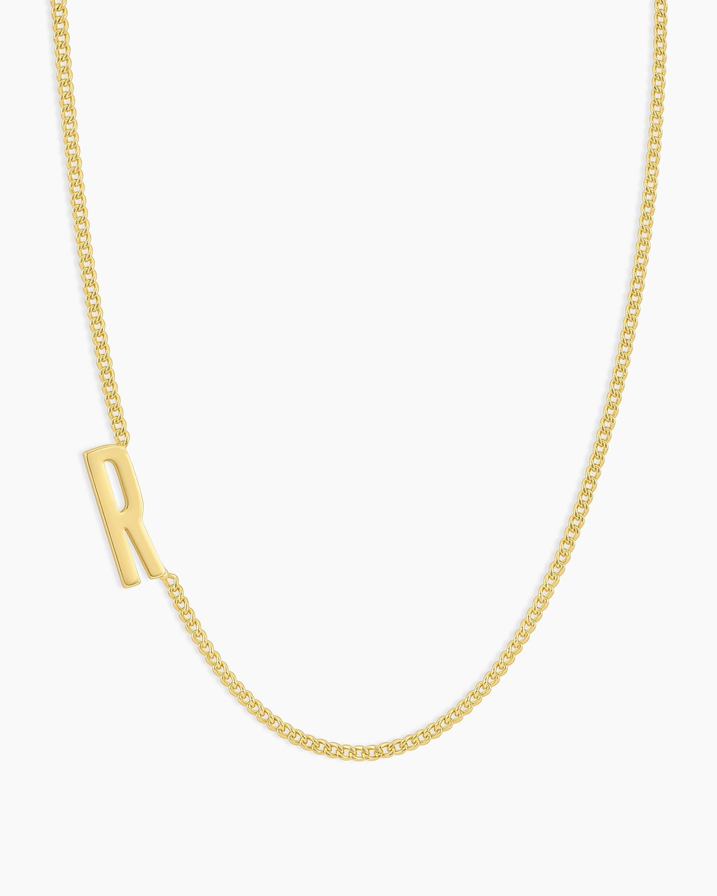 Wilder Alphabet Necklace Alphabet Necklace #R || option::18K Gold Plated, R