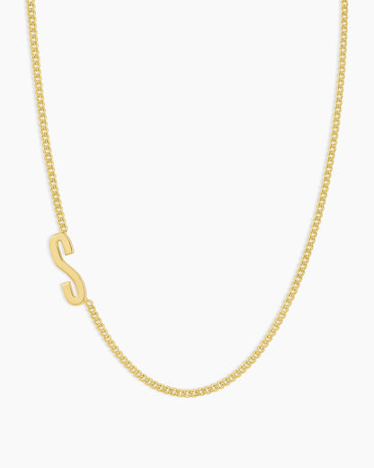 Wilder Alphabet Necklace Alphabet Necklace #S || option::18K Gold Plated, S
