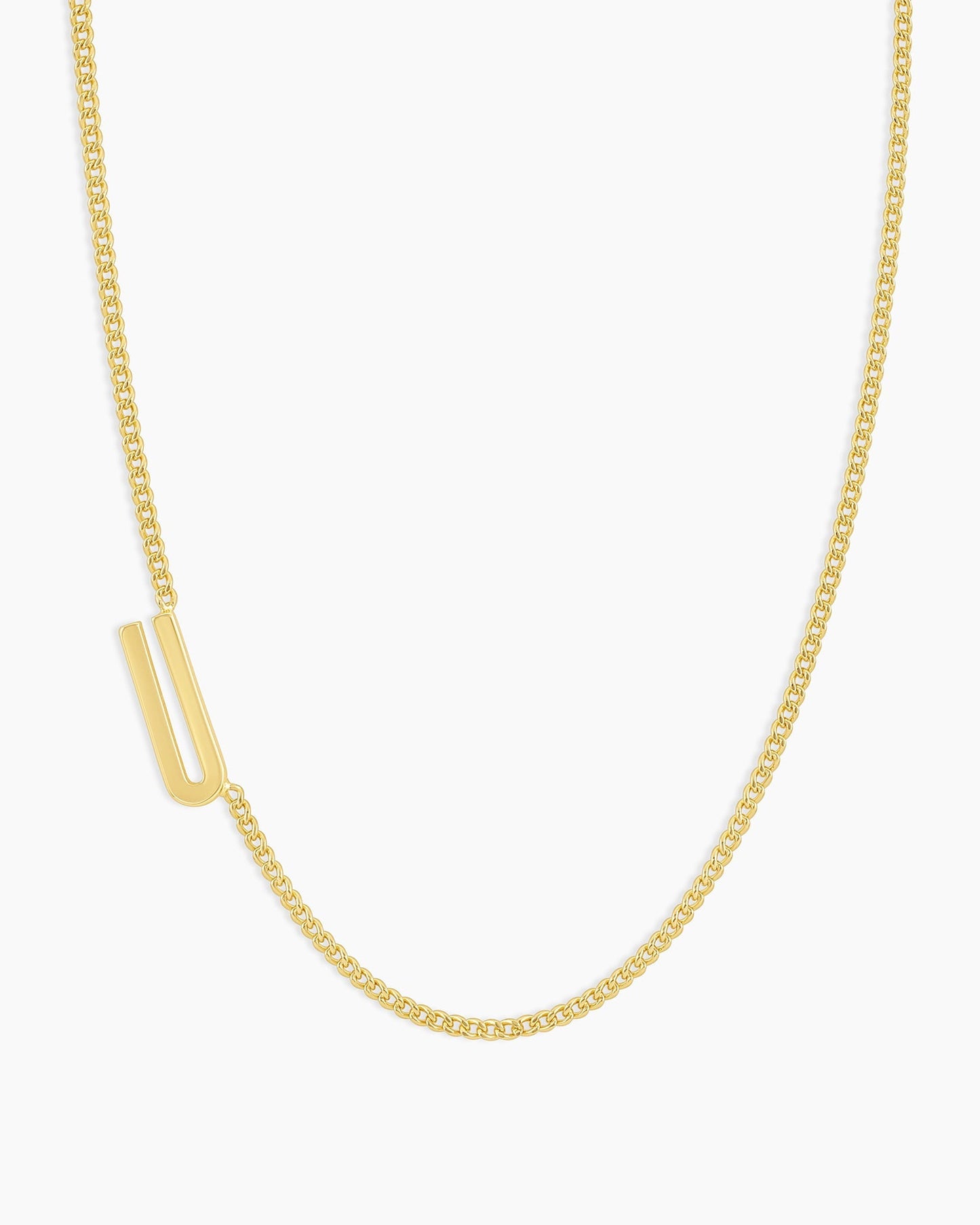Wilder Alphabet Necklace Alphabet Necklace #U || option::18K Gold Plated, U