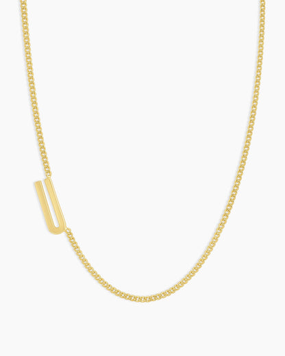 Wilder Alphabet Necklace Alphabet Necklace #U || option::18K Gold Plated, U