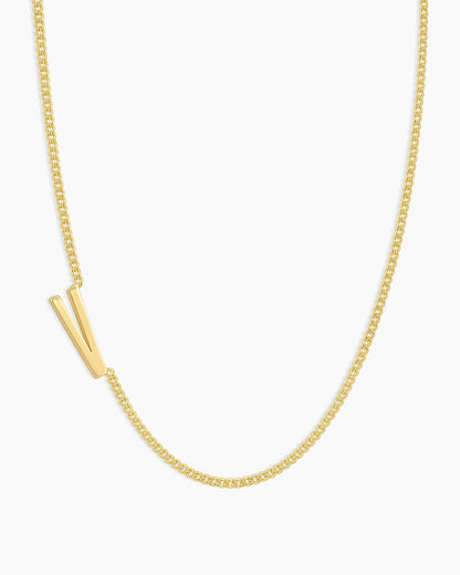 Wilder Alphabet Necklace Alphabet Necklace #V || option::18K Gold Plated, V