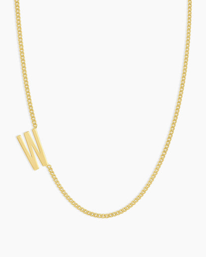 Wilder Alphabet Necklace Alphabet Necklace #W || option::18K Gold Plated, W