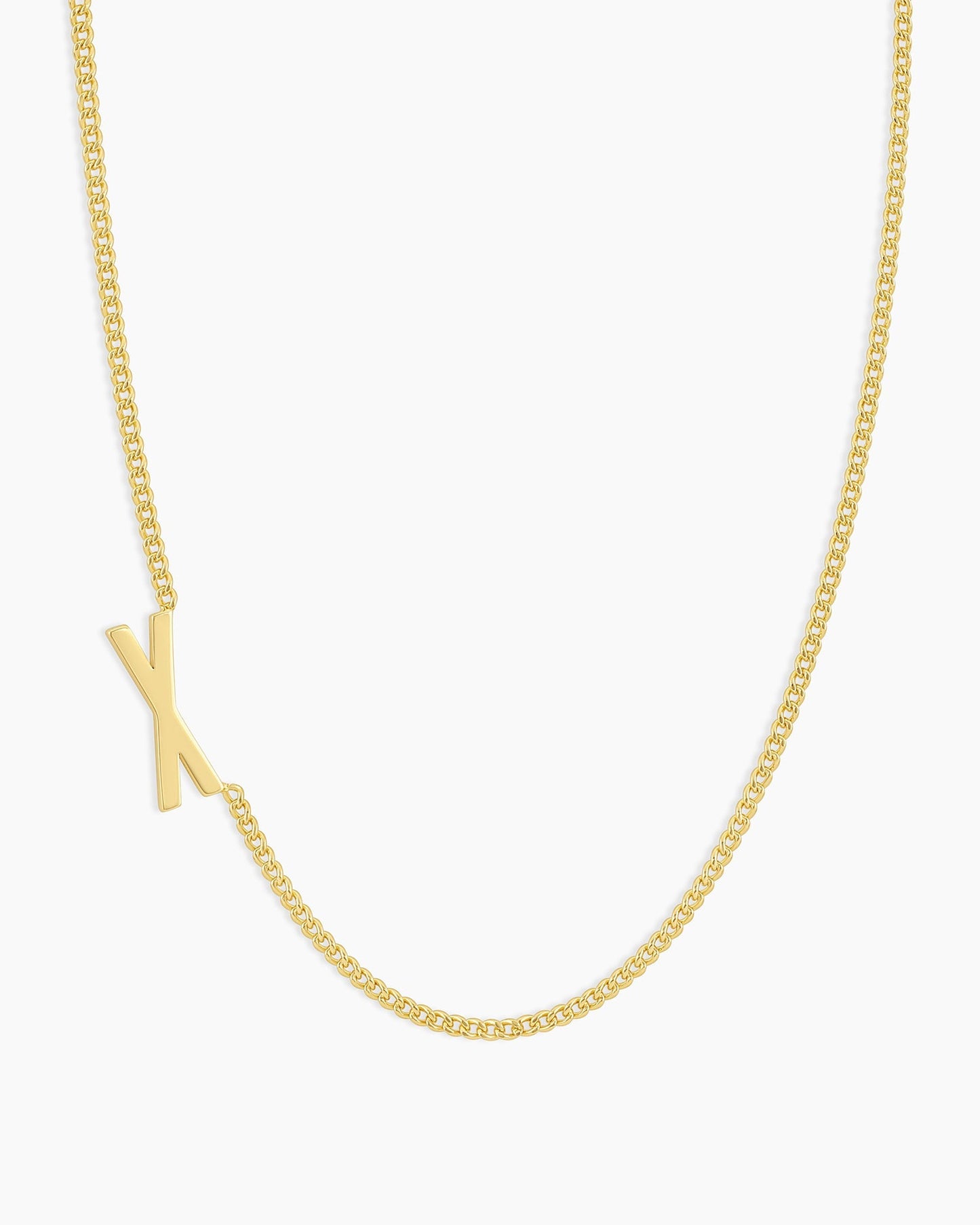 Wilder Alphabet Necklace Alphabet Necklace #X || option::18K Gold Plated, X
