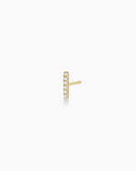 Diamond Bar Stud || option::14K Solid Gold