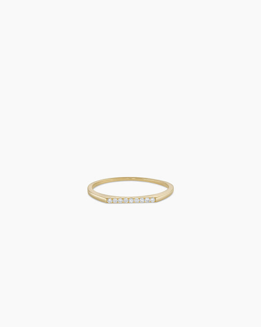 Diamond Bar Ring || option::14K Solid Gold