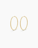 Classic Gold Hoop || option::14K Solid Gold, 22mm