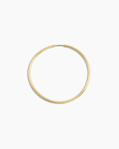Classic Gold Hoop || option::14K Solid Gold, 30mm