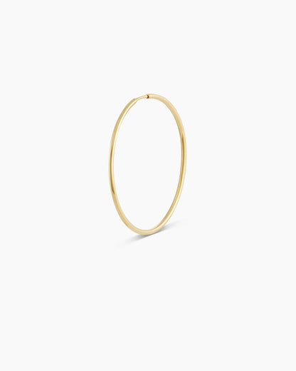 Classic Gold Hoop || option::14K Solid Gold, 30mm