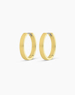 Rose Hoops Chunky hoops || option::18K Gold Plated