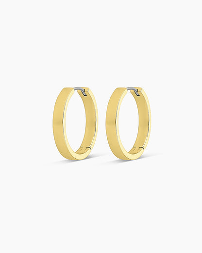 Rose Hoops Chunky hoops || option::18K Gold Plated