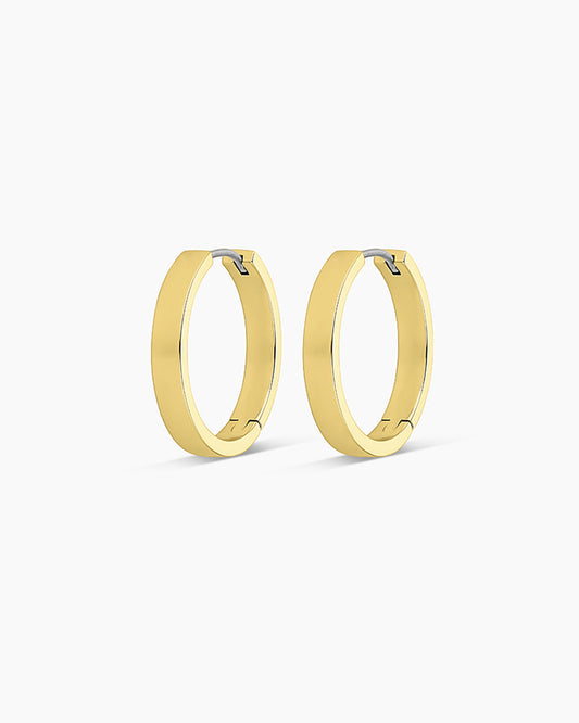 Rose Hoops Chunky hoops || option::18K Gold Plated