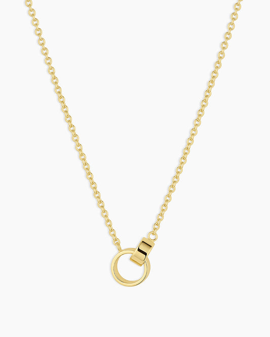 Rose Interlocking Necklace || option::18K Gold Plated