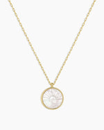 Sunset Etched Necklace || option::18K Gold Plated