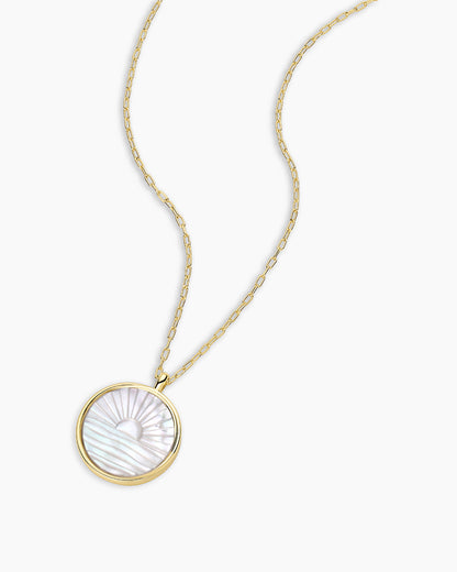 Sunset Etched Necklace || option::18K Gold Plated