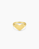 LouiseHeart Signet Ring18K Gold PlatedHeart ring || option::18K Gold Plated