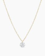 Floating Diamond Statement Necklace || option::18K Solid Gold