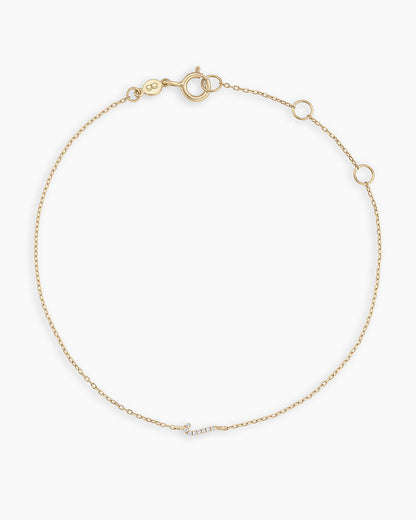 Diamond Pavé Alphabet Bracelet