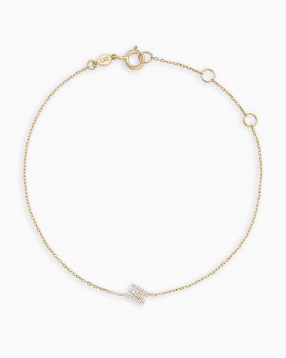 Diamond Pavé Alphabet Bracelet