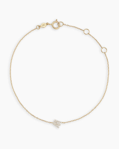 Diamond Pavé Alphabet Bracelet