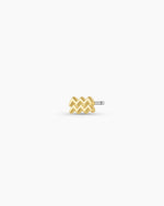 Zodiac Charm Stud - Aquarius || option::18K Gold Plated, Aquarius