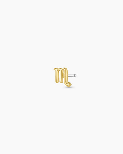 Zodiac Charm Stud - Scorpio || option::18K Gold Plated, Scorpio