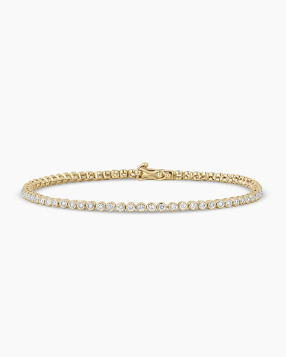 Classic Diamond Tennis Bracelet || option::14K Solid Gold