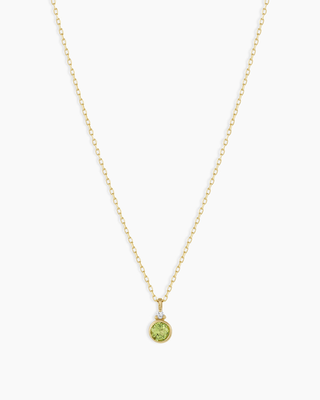 Peridot Birthstone Necklace August Birthstone Necklace || option::14K Solid Gold, Peridot - August
