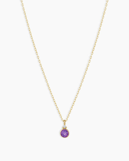 14k Gold Birthstone Necklace