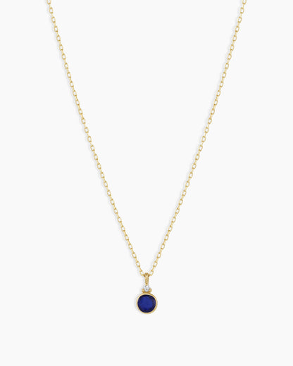 14k Gold Birthstone Necklace