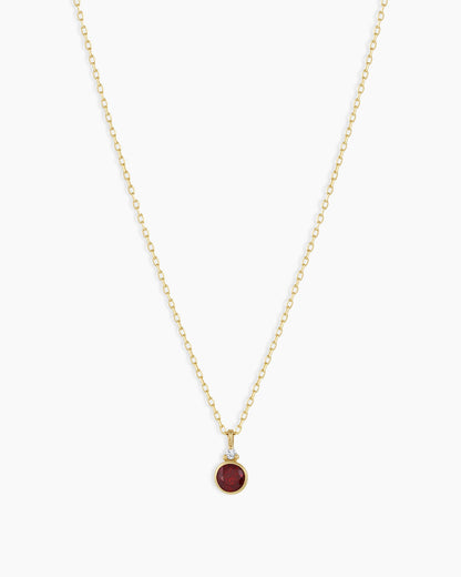 14k Gold Birthstone Necklace
