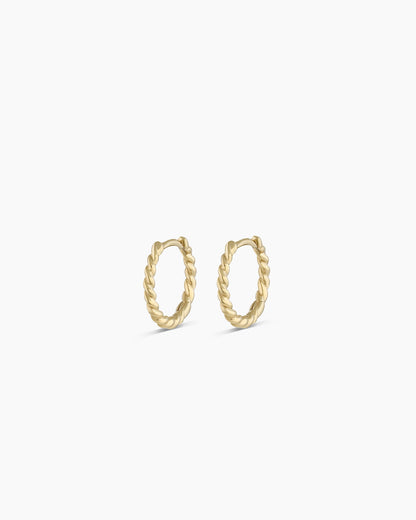 Classic Gold Huggie || option::14K Solid Gold