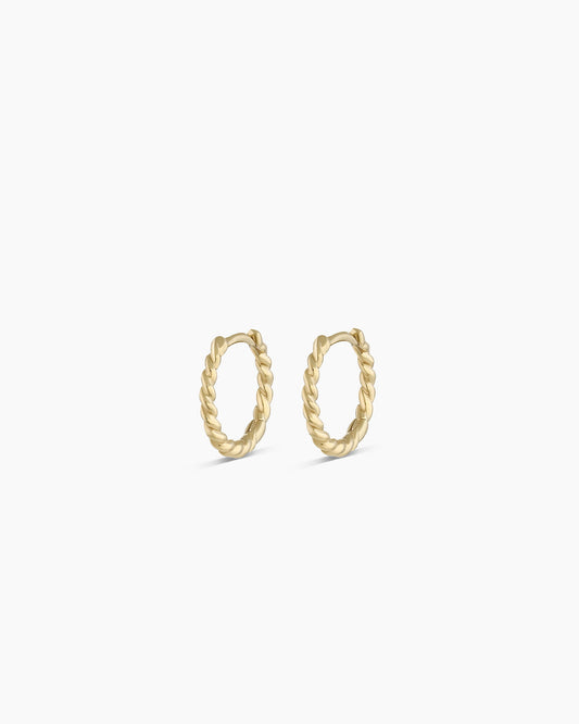 Classic Gold Huggie || option::14K Solid Gold