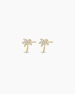 Diamond Palm Stud || option::14K Solid Gold
