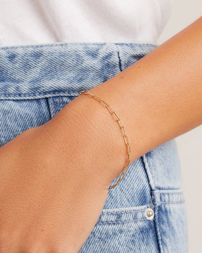 Parker Mini Bracelet || option::14K Solid Gold, 6.5 in.