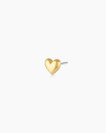 Heart Charm Stud || option::18K Gold Plated, Heart