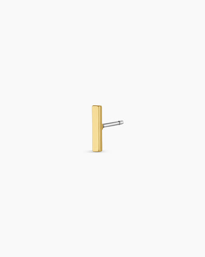 Bar Charm Stud || option::18K Gold Plated