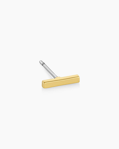 Bar Charm Stud || option::18K Gold Plated