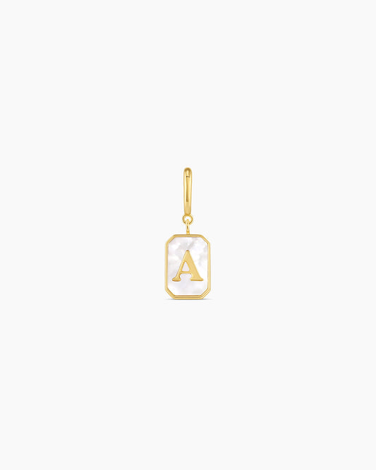 Vintage Alphabet Parker Charm #A || option::18K Gold Plated, A