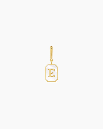 Vintage Alphabet Parker Charm #E || option::18K Gold Plated, E