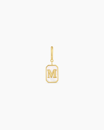 Vintage Alphabet Parker Charm #M || option::18K Gold Plated, M
