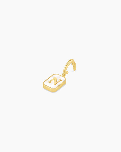 Vintage Alphabet Parker Charm #N || option::18K Gold Plated, N