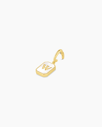 Vintage Alphabet Parker Charm #W || option::18K Gold Plated, W