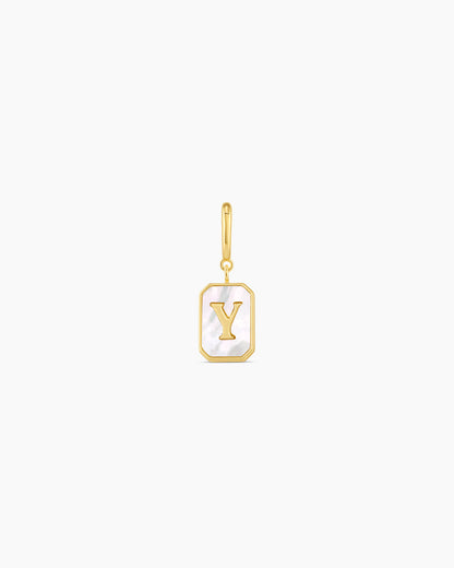 Vintage Alphabet Parker Charm #Y || option::18K Gold Plated, Y