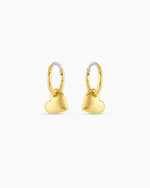 Lou Heart Huggies || option::18K Gold Plated