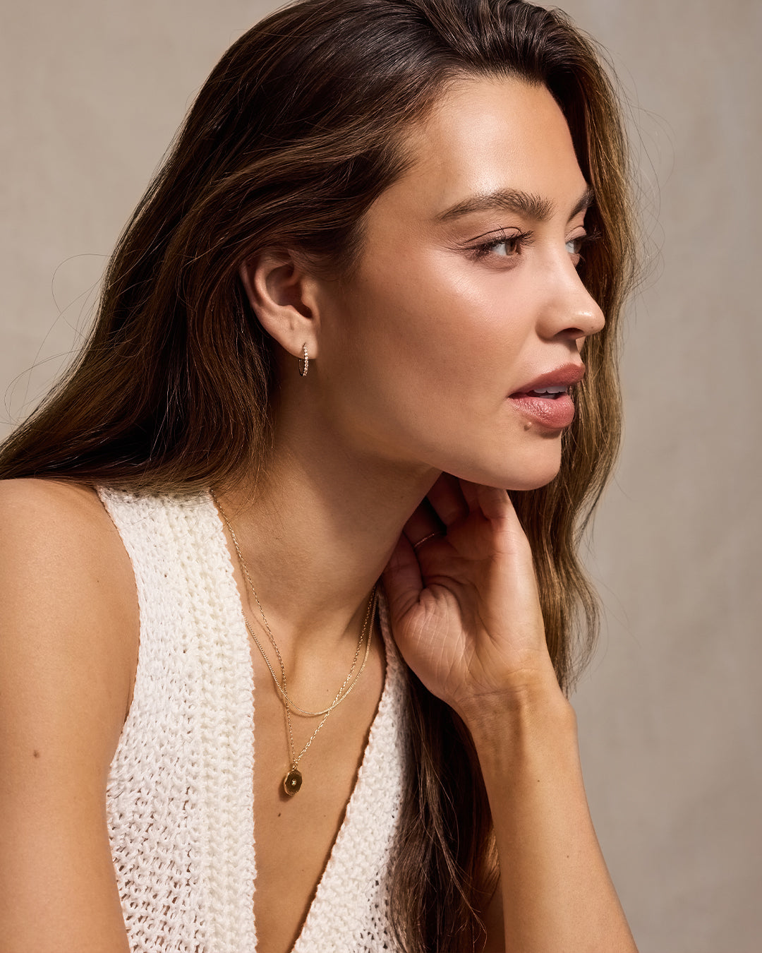 Birthstone Coin Necklace || option::18K Gold Plated, Turquoise - December