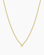 Wilder Mini Alphabet Necklace || option::18K Gold Plated, A